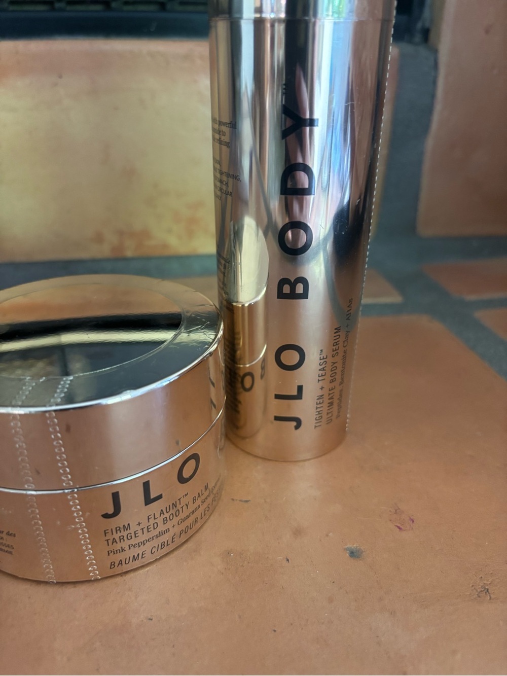 JLO Beauty Body Firming Set in Rose Gold Brand New unopened